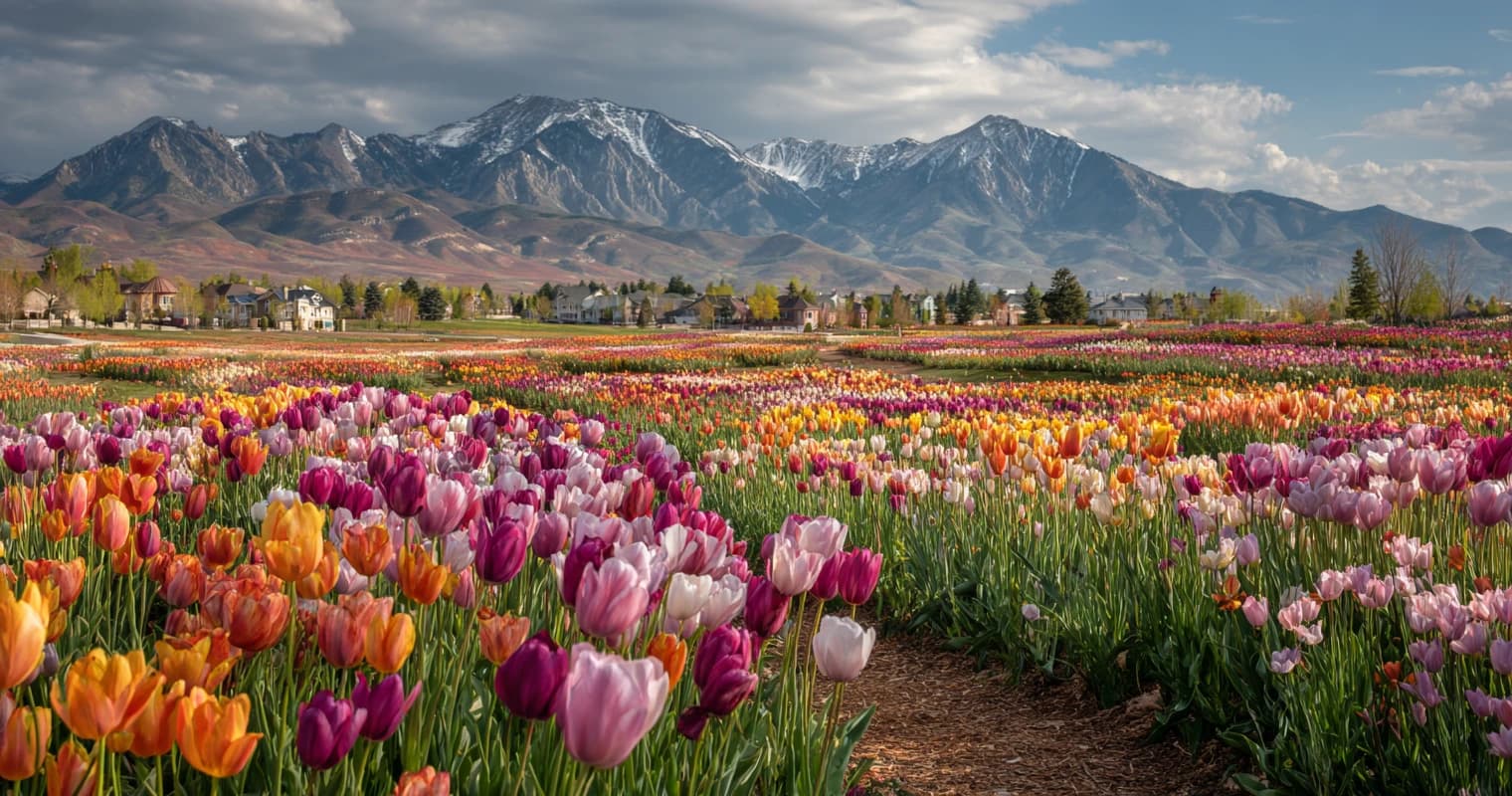The beautiful and expansive gardens at Thanksgiving Point in Lehi, Utah.